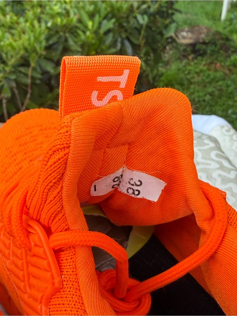 🍊TSIODFO Neon Orange Knit Sneakers Athletic Running Walking Shoes EU 38